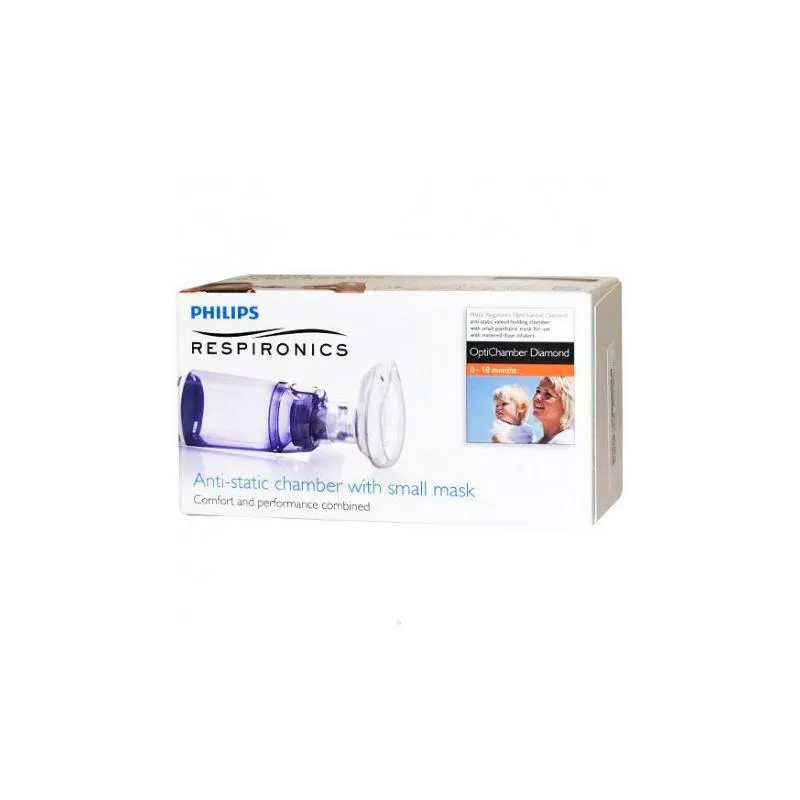 Philips Respironics Optichamber Diamond Chamber con maschera neonatale 0-18 mesi