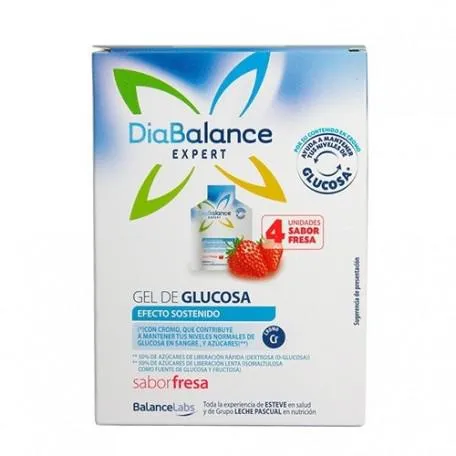 Diabalance Expert Gel al Glucosio Effetto Sostenibile Fragola 4 Bustine