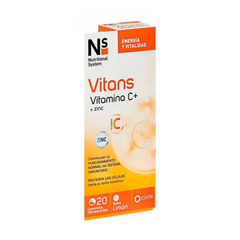 Ns Vitamins Vitamina C + Zinco 20 Compresse Effervescenti Gusto Limone