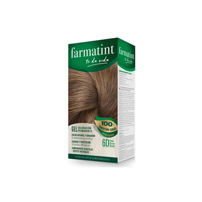 Farmatint Gel Colorante Permanente 6D Biondo Dorato Scuro 150ml