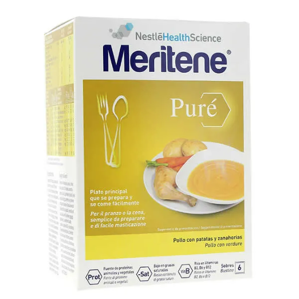Purea di pollo Meritene con patate e carote 6 bustine