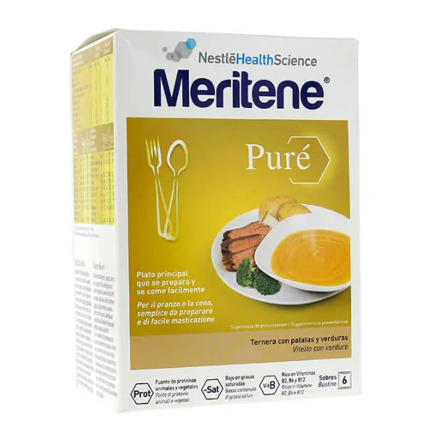 Purea di manzo Meritene con patate e verdure 6 bustine