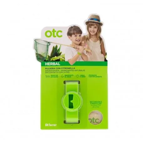 Braccialetto repellente per zanzare per bambini OTC Herbal, verde