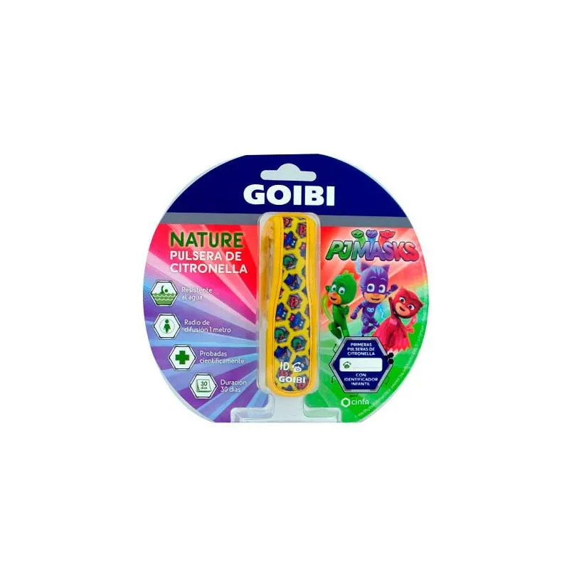 Braccialetto repellente per zanzare alla citronella Goibi PJ Masks Giallo