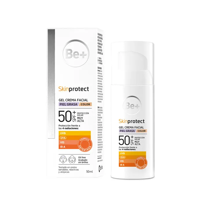 Be+ Skin Protect Gel Viso Colorato per Pelle Grassa Spf50+ 50 ml