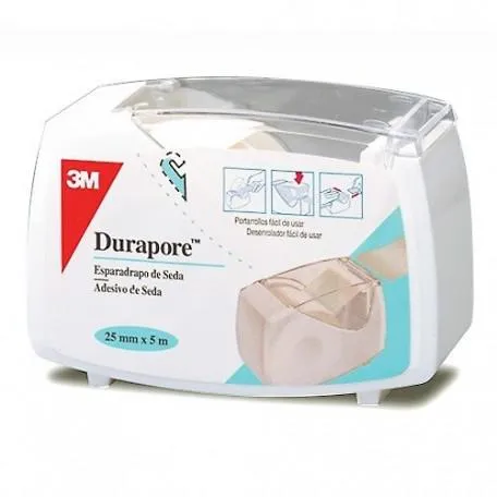 Esparadrapo Durapore De Seda Portarlo 5 X 2,5 Cm 3m