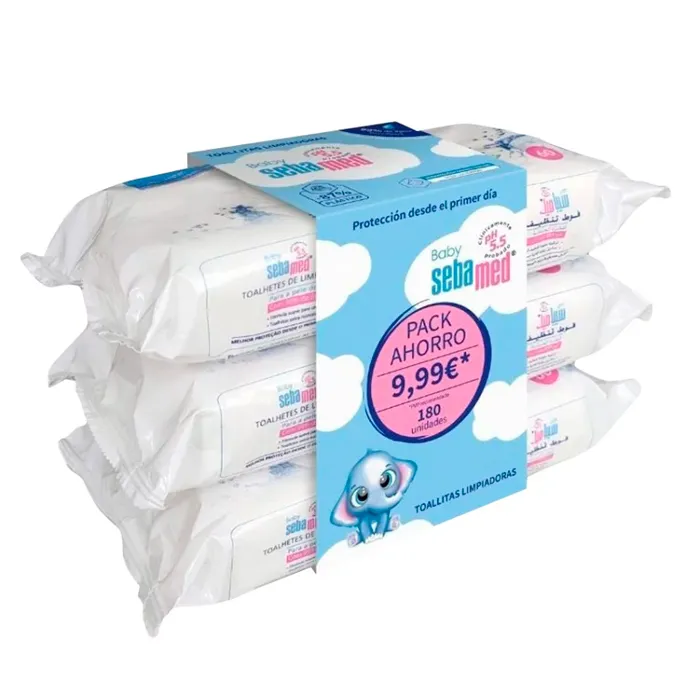 Salviettine struccanti per bambini Sebamed, lotto 3 x 60