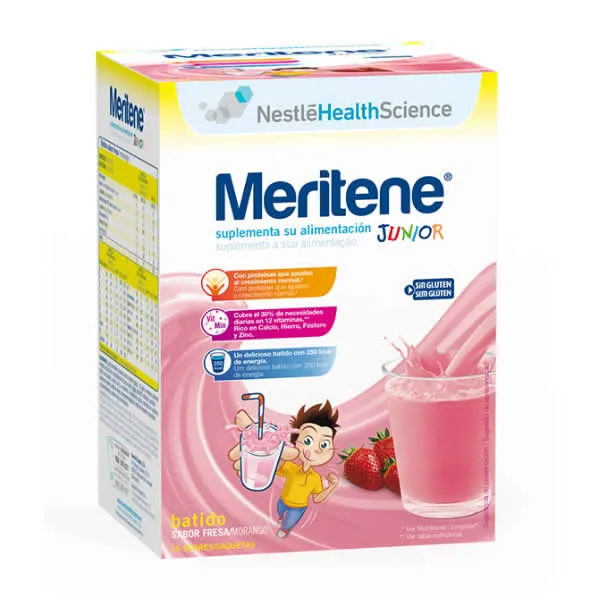 Meritene Junior Fragola Frullato Gusto 15 Bustine
