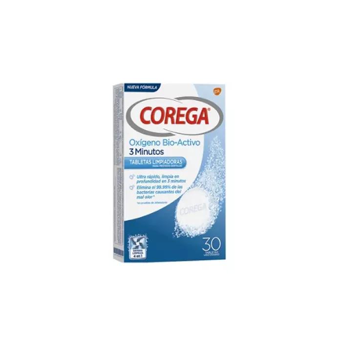 Corega Active Oxygen 3 Minutes 30 Compresse