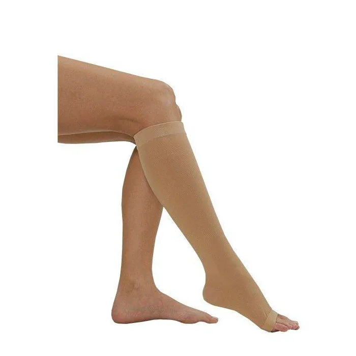 Calza a compressione corta Medilast con punta rinforzata Beige Taglia M