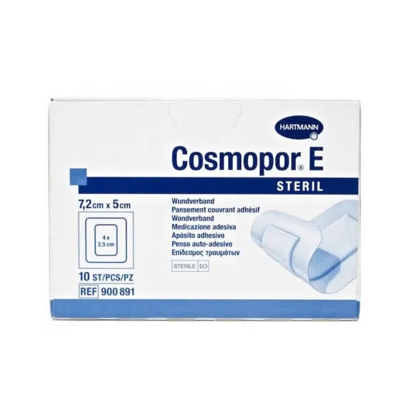 Cerotto adesivo assorbente Hartmann Cosmopor E Steril 7,2X5cm 10 unità