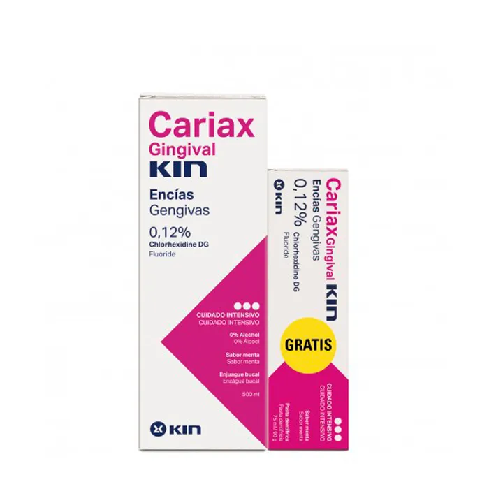 Kin Cariax Collutorio Gengivale 500ml + Dentifricio 75ml