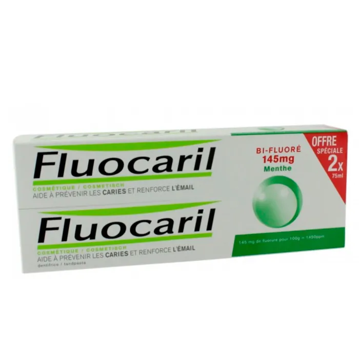 Pasta alla menta Fluocaril Bi-Fluoruro 145 mg 2×75 ml